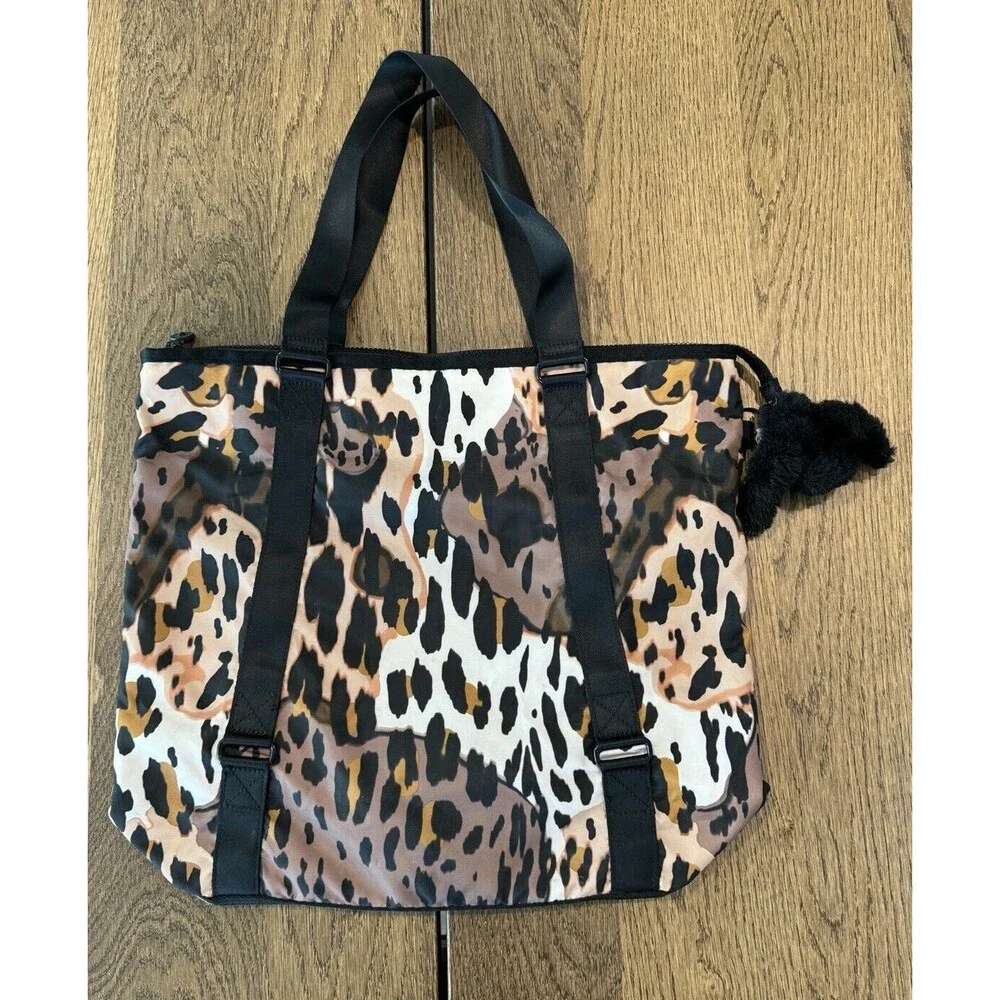 Kipling KYOKOL WI Large Tote Shoulder Bag Animal Print Gorilla Charm TM5124900 - Picture 2 of 16